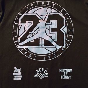 Air Jordan HISTORY OF FLIGHT black cat T-shirt